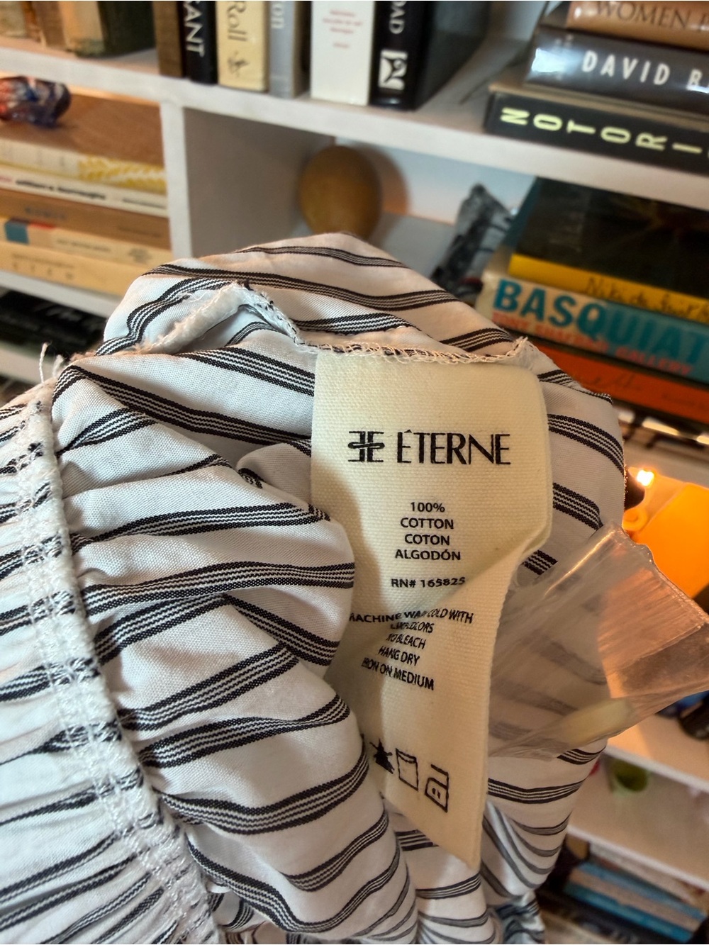 Eterne Striped Lounge Pants - White/Gray - Picture 6 of 7